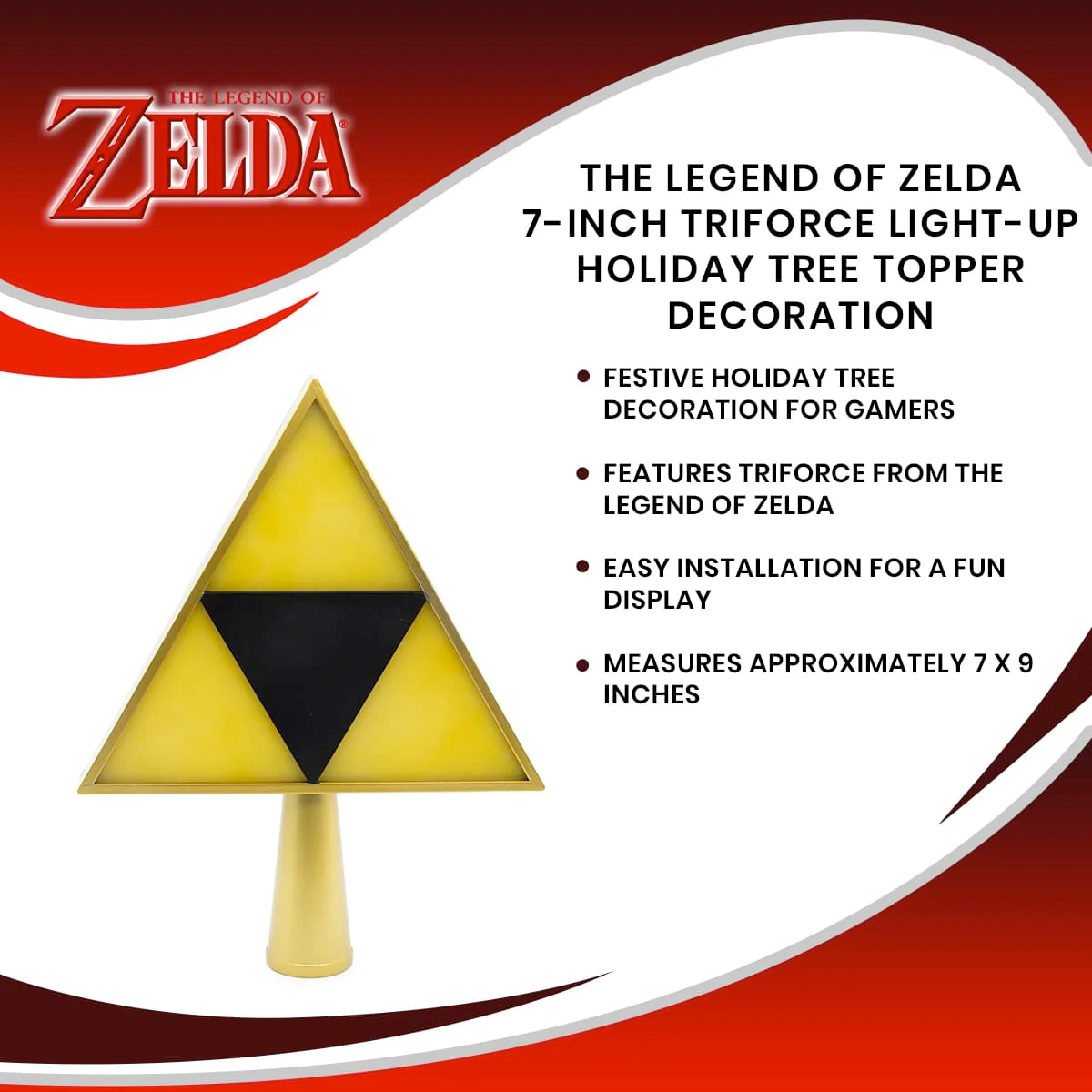 Legend of Zelda Triforce Star to decorate the Christmas Tree in Hyrule Style