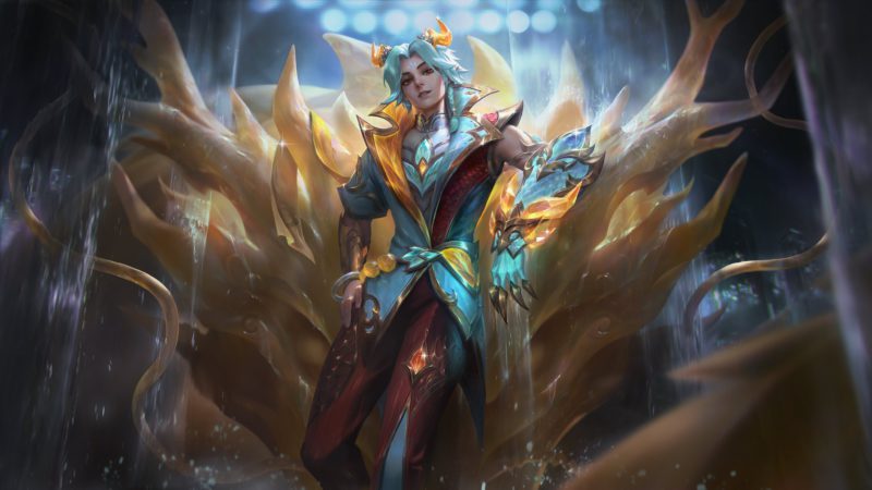 Image of the Janna Escalamas Celestiais Prestige skin in LoL