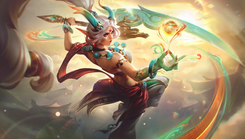 Image of the Diana Escalamas Celestiais skin in LoL