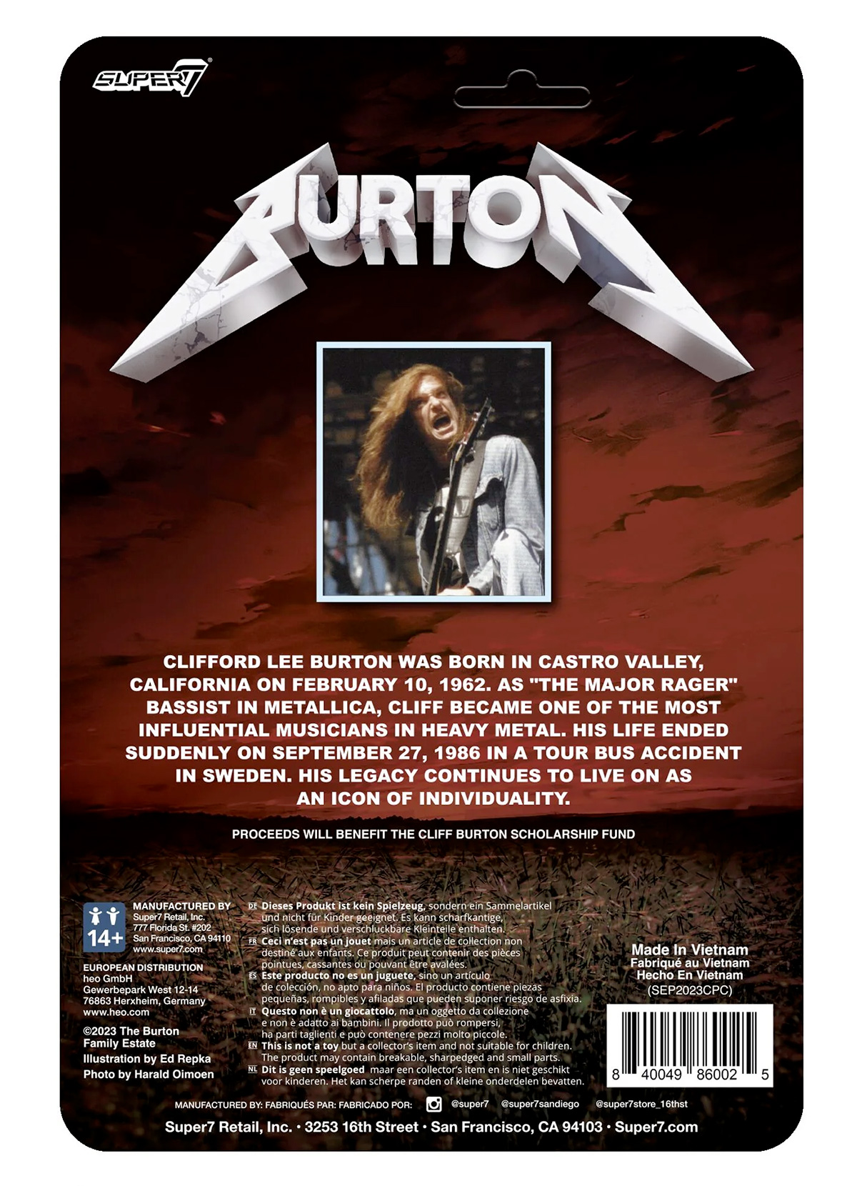 Action Figure ReAction Cliff Burton