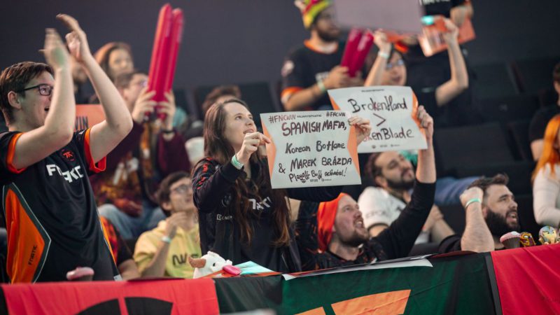 In the photo, FNATIC fans at the LEC 2024 playoffs