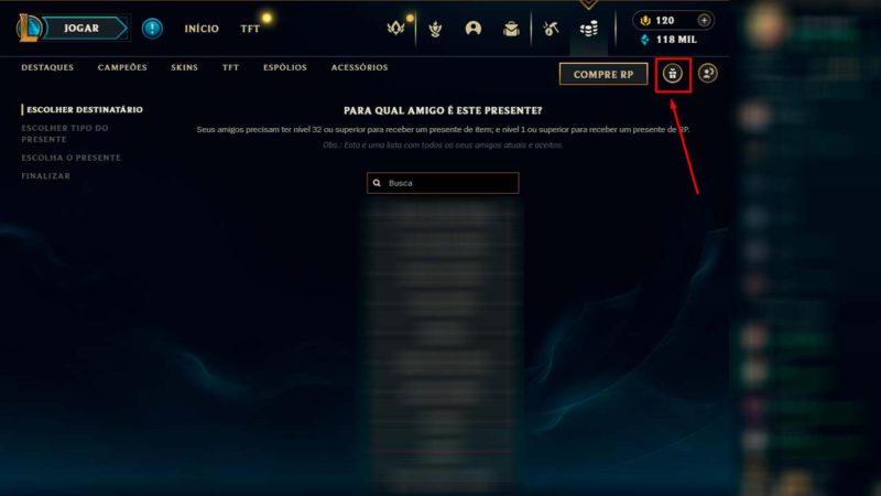 How to send RP as a gift to a friend in LoL