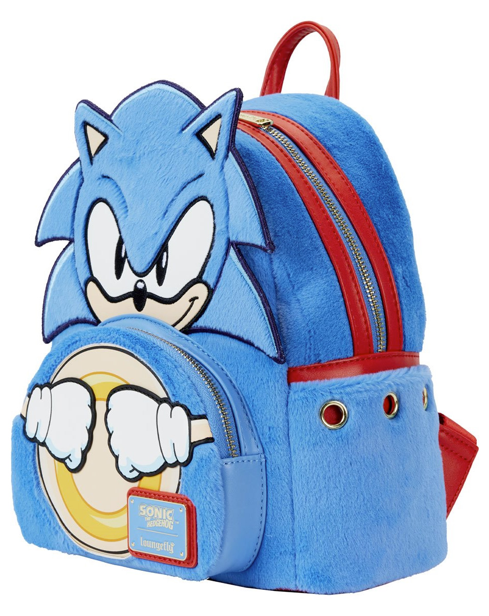 Blue Plush Sonic the Hedgehog Cosplay Mini-Backpack (Loungefly)