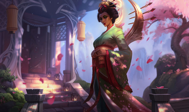 In the photo, in Karma I skin Karma Sakura