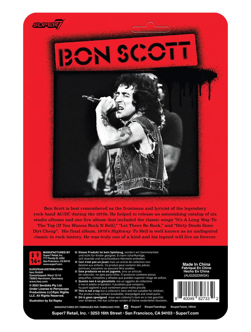Action Figure ReAction Bon Scott do AC/DC