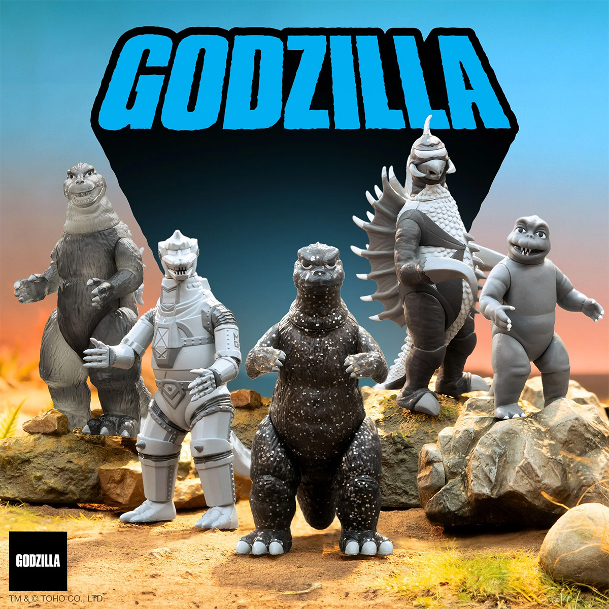 Action Figures Godzilla Kaiju (Silver Screen) Toho ReAction (Blind Box)