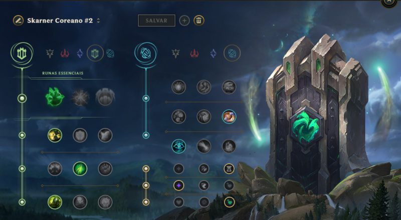 In the photo, one of the Korean Skarner runes