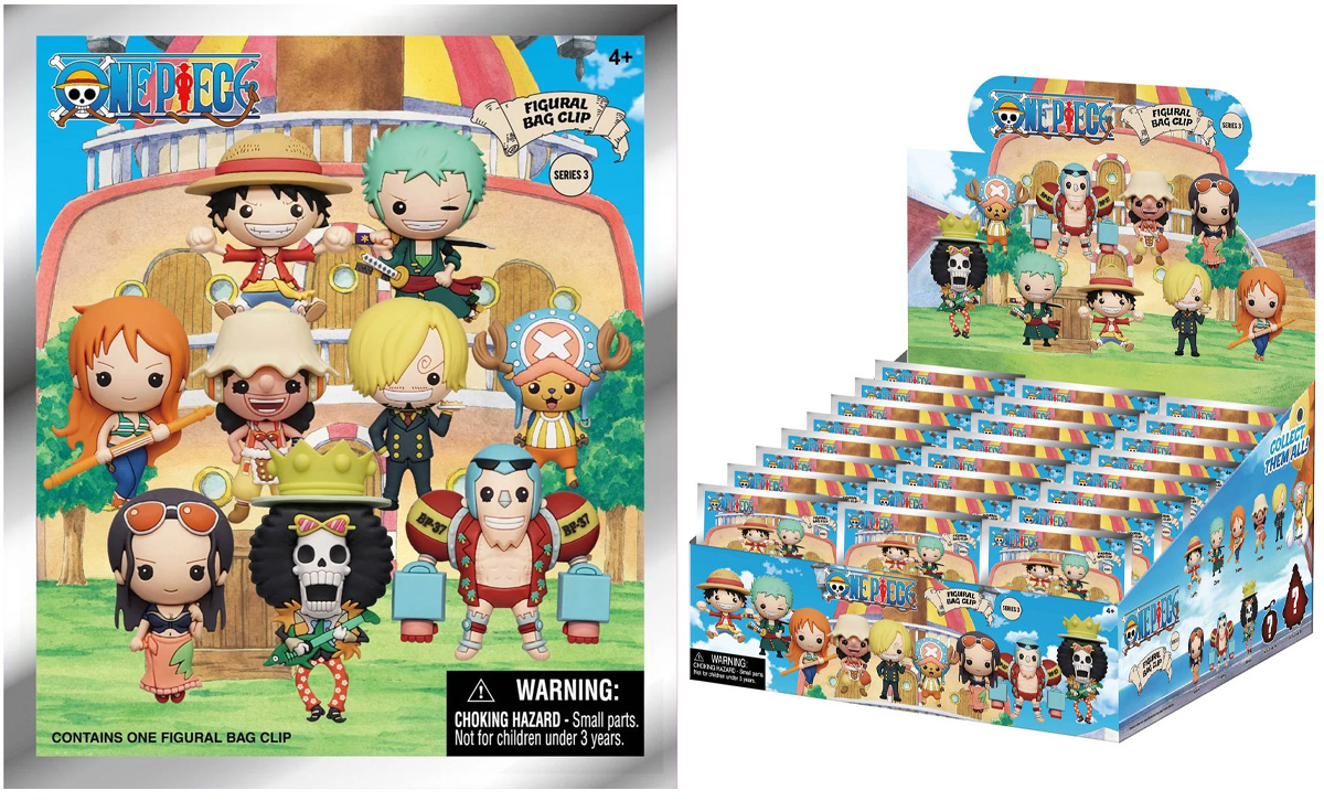 Chaveiros One Piece Anime 3D Figural Bag Clips (Blind-Bag)