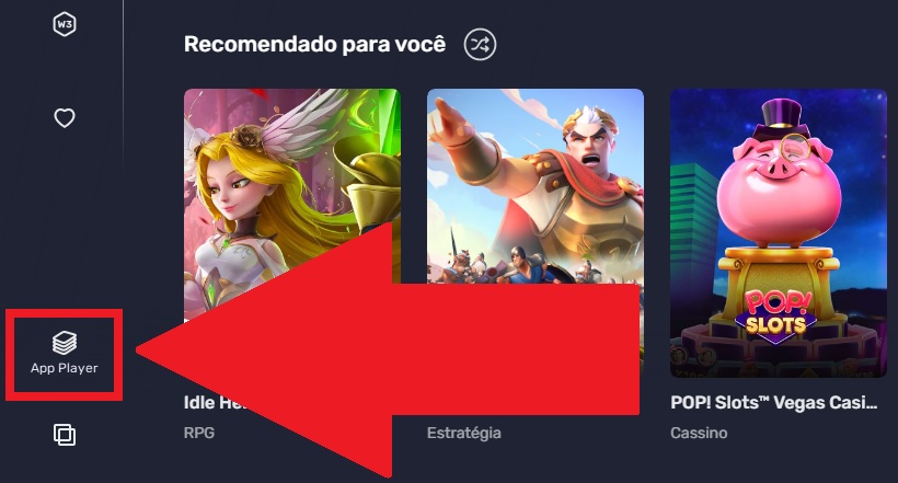 Click on the icon in the left column to launch the Android emulator