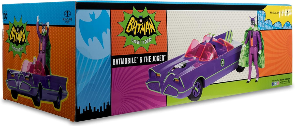 Batmobile & The Joker Figure (Batman 66) Gold Label