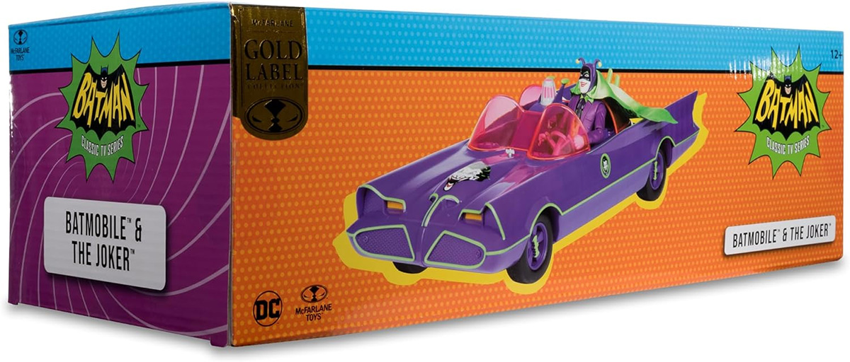 Batmobile & The Joker Figure (Batman 66) Gold Label