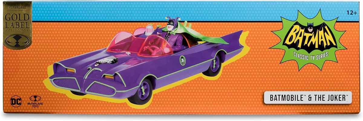 Batmobile & The Joker Figure (Batman 66) Gold Label