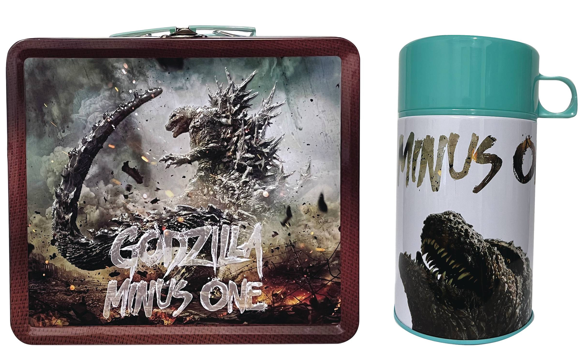 Godzilla Minus One Tin Titans Tin Lunch Box with Bottle