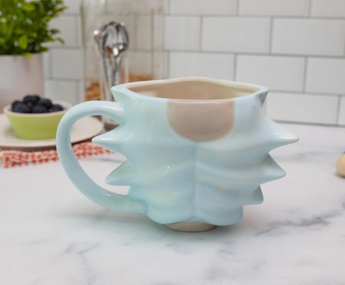Rick Sanchez Face 3D Sculpted Mug from the Rick and Morty Series