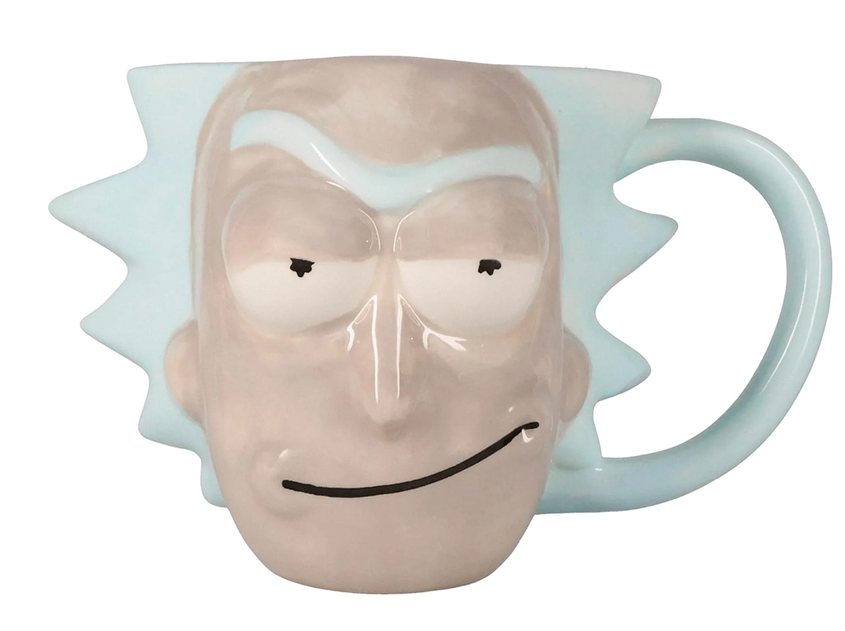 Rick Sanchez Face 3D Sculpted Mug from the Rick and Morty Series