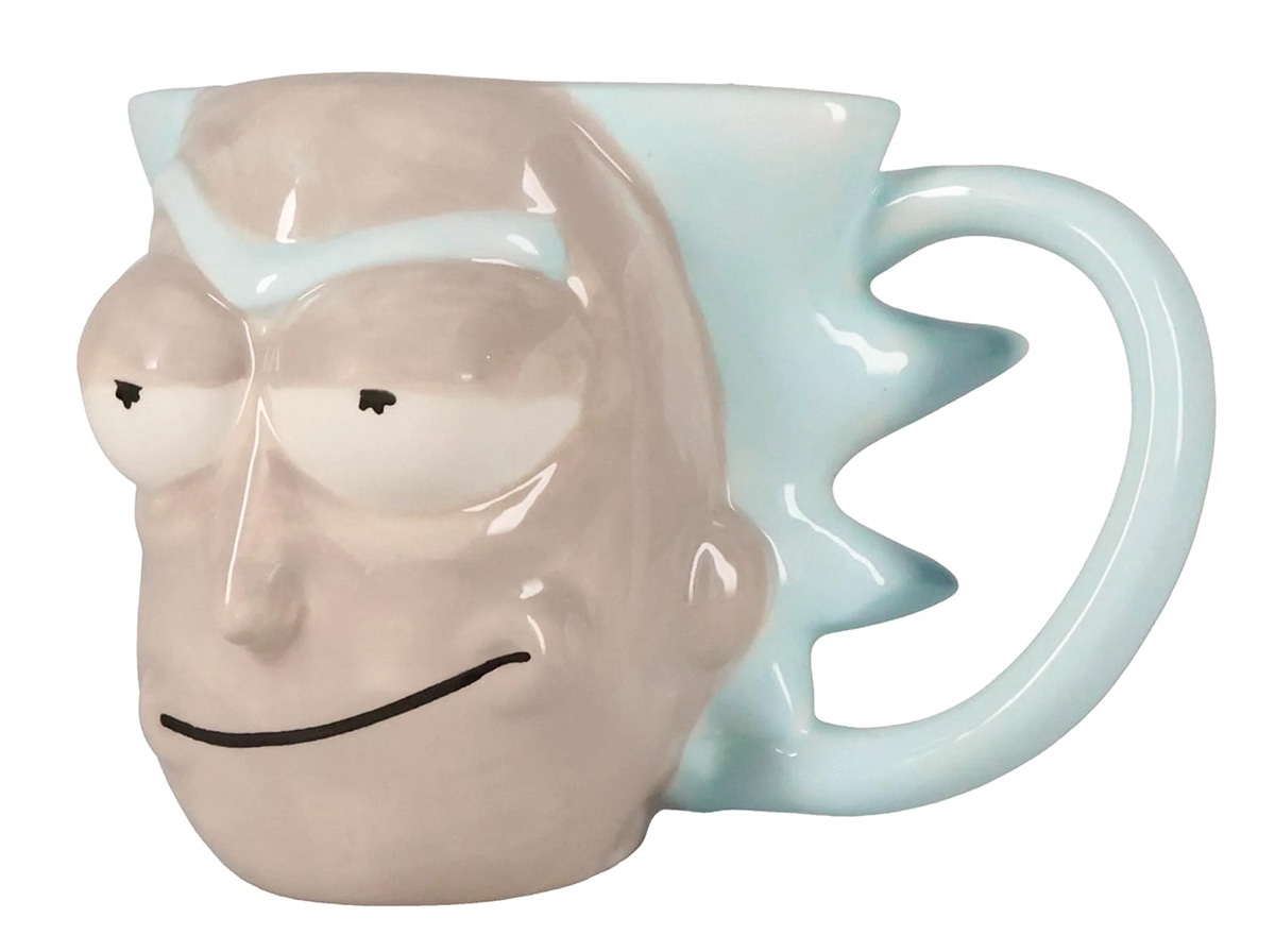 Rick Sanchez Face 3D Sculpted Mug from the Rick and Morty Series