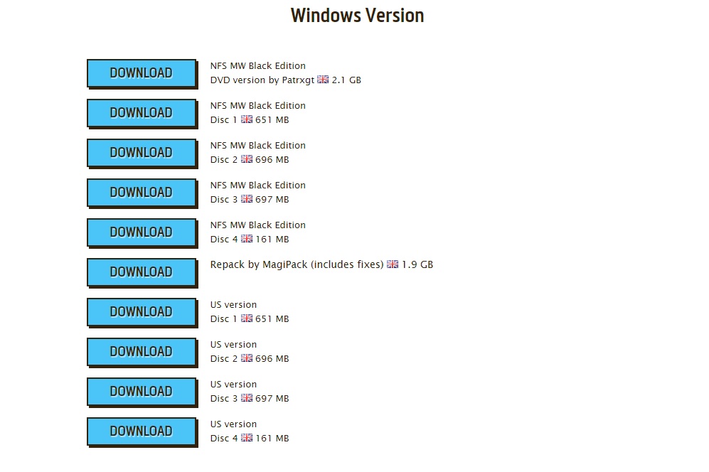 You need to choose a version of the game to download