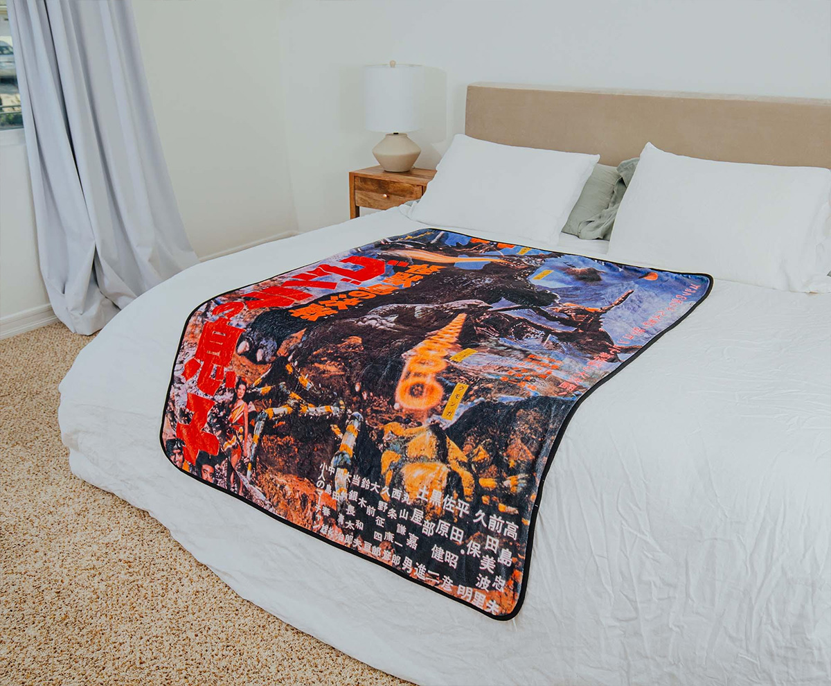 Son of Godzilla 1967 Movie Poster Throw Blanket