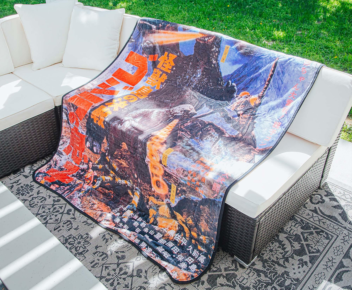Son of Godzilla 1967 Movie Poster Throw Blanket