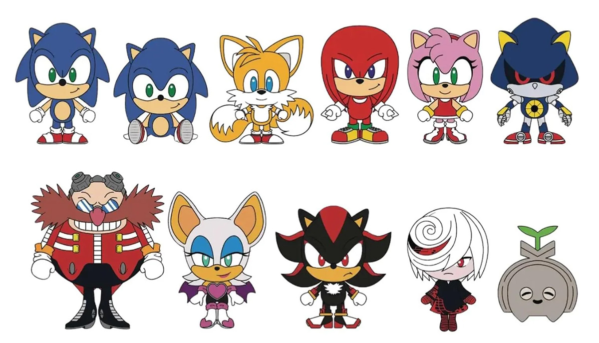 Chaveiros Sonic the Hedgehog 3D Figural Bag Clips (Sega)