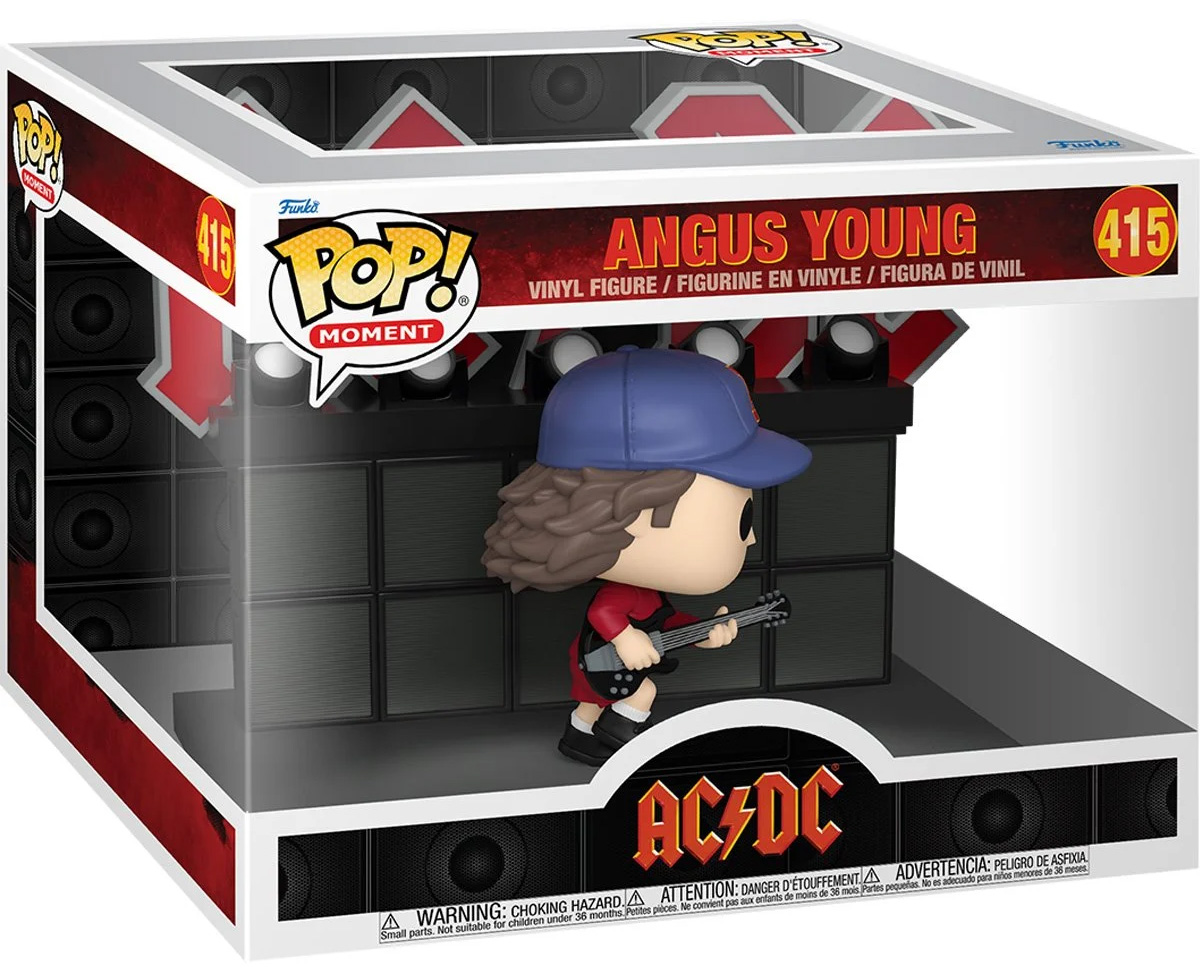 AC/DC Pop! Rocks: Angus Young Dancing on Stage in Green Tour Uniform