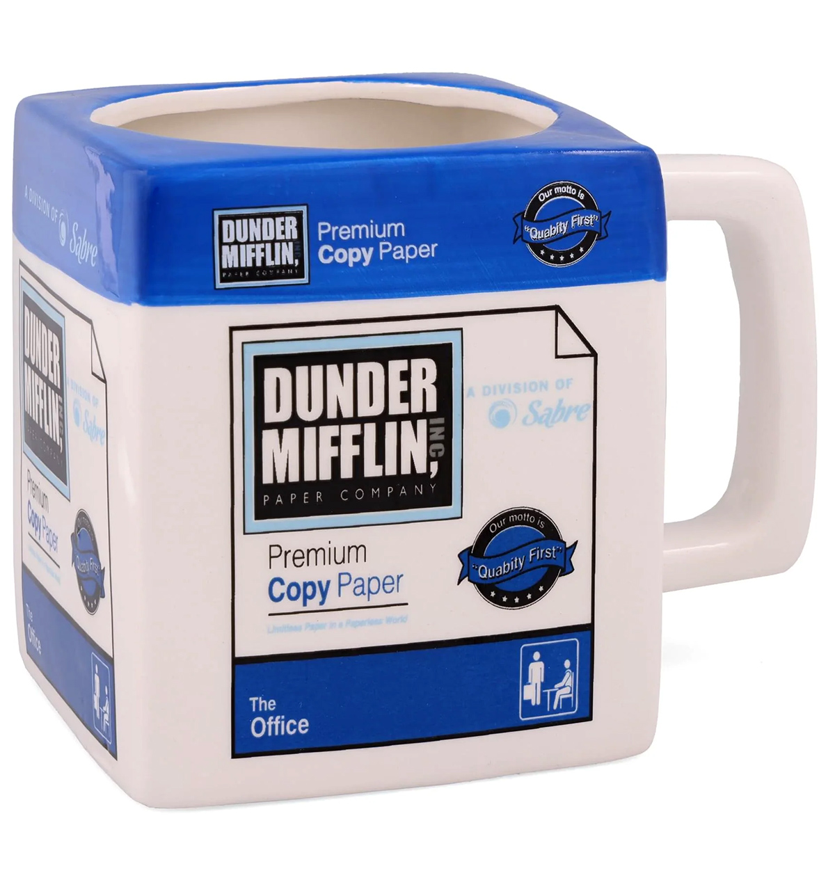 Sculpted mug resumes from Dunder mifflin paper from The Office