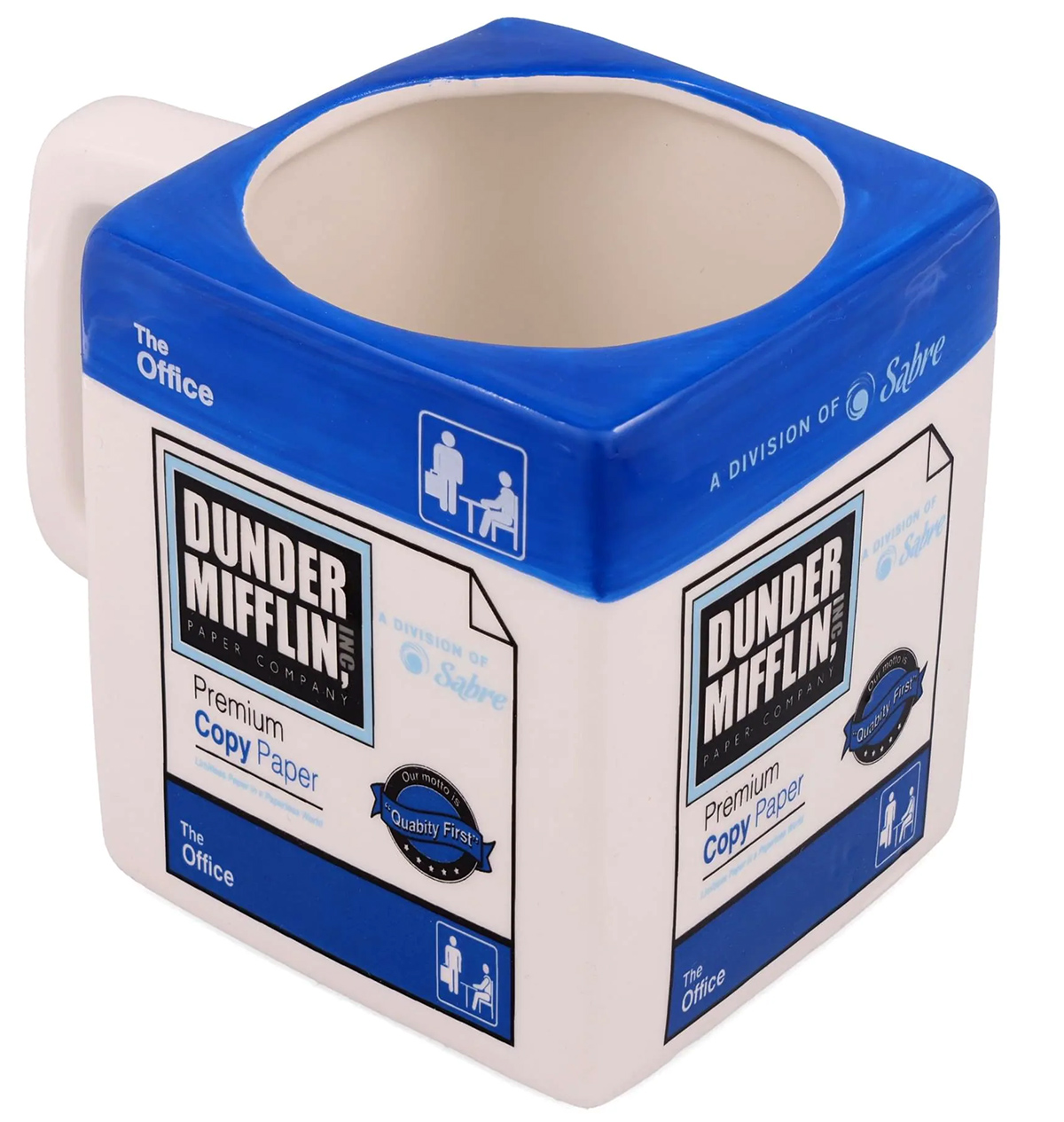 Sculpted mug resumes from Dunder mifflin paper from The Office