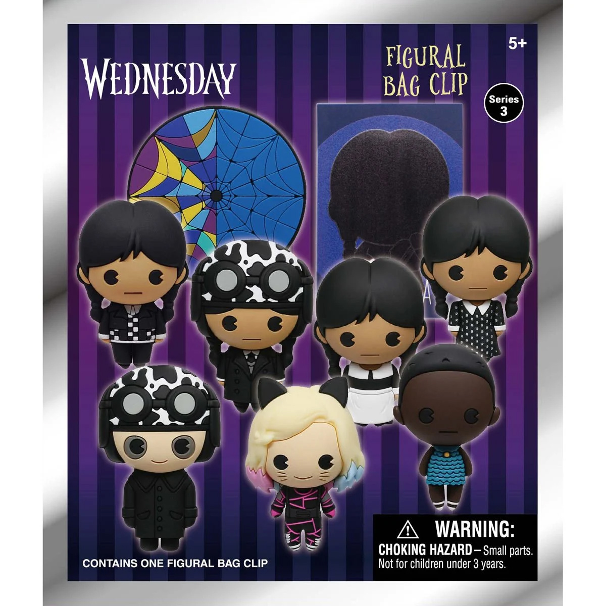 Chaveiros Wednesday Addams 3D Figural Bag Clips