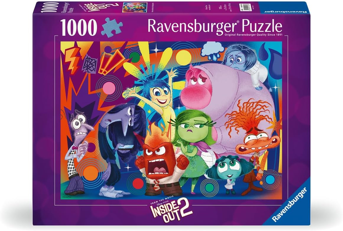 Fun Puzzle Mind 2 (Inside Out 2) with 9 emotions and 1,000 pieces (Ravensburger)