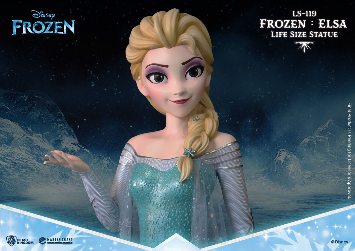 ELSA STATE OF FROZEN FROZEN 1: 1 with 1.70 meter high
