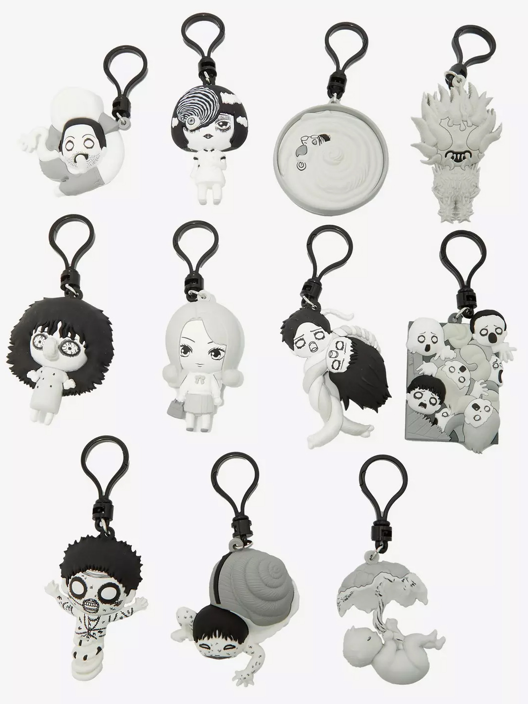 Chaveiros Junji to uzumaki 3D figural bag clip