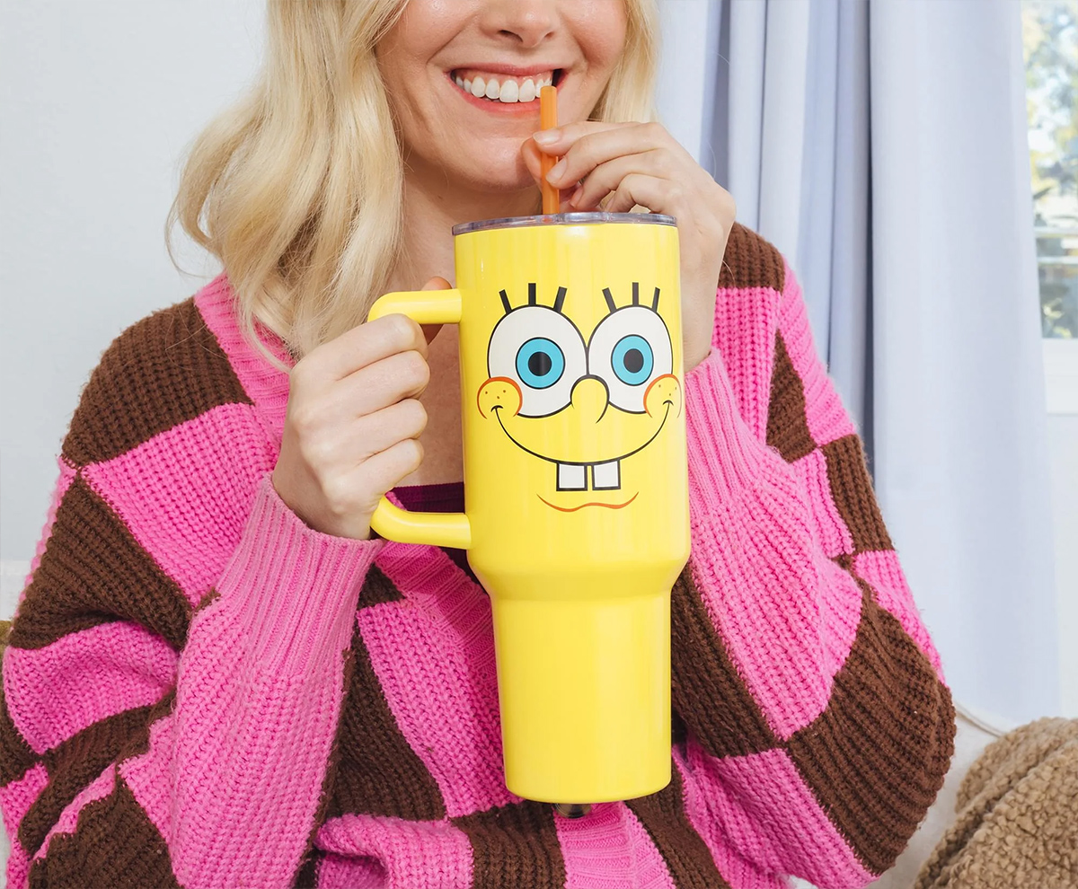 SpongeBob Mug Square Square Stainless Steel Pants
