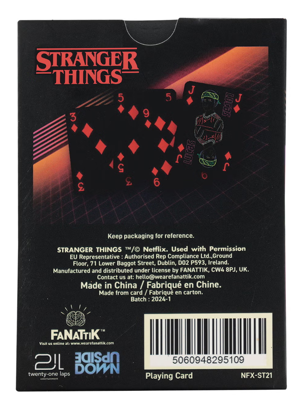 Black card Stranger Things and Neon Illustrations
