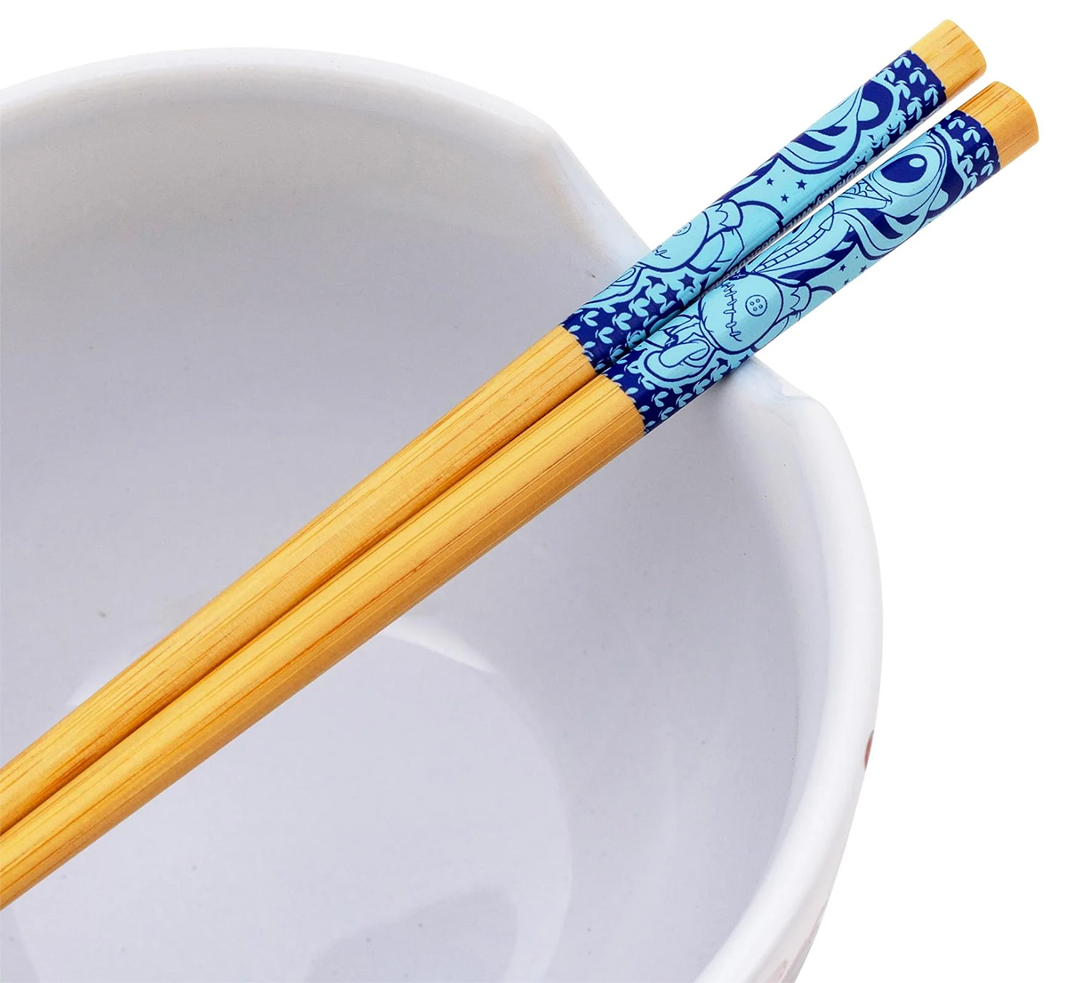 Bowl Ramen Stitch fantasized as Disney characters