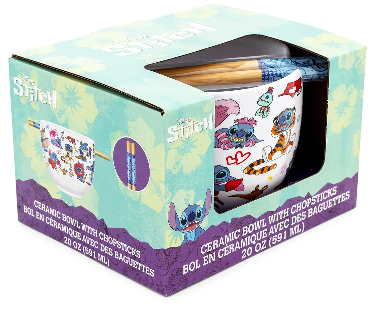 Bowl Ramen Stitch fantasized as Disney characters