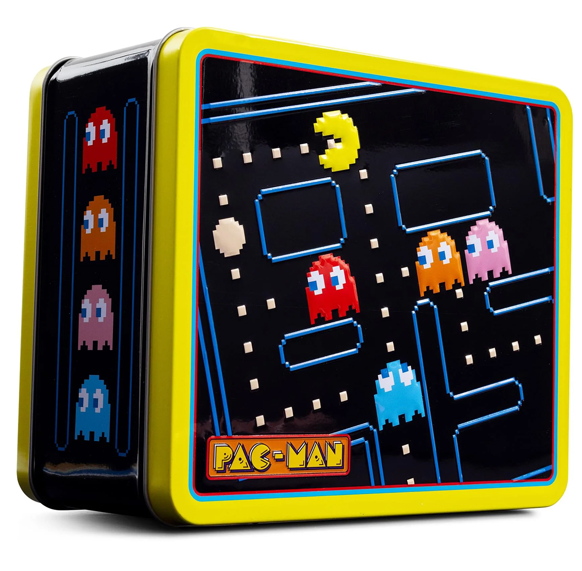 Pac-man can lunchbox with ghosts Blinky, Pinky, Inky and Clyde