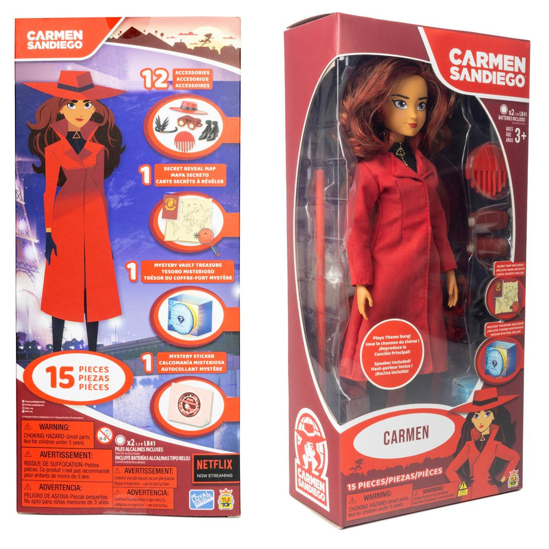 Fashion Carmen Sandiego doll from Netflix animated series