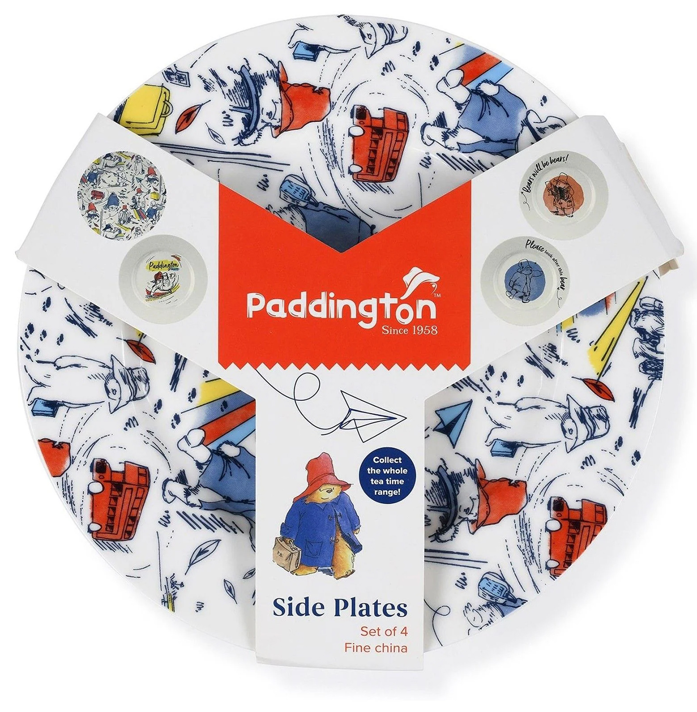 Porcelain dishes of the paddington teddy bear