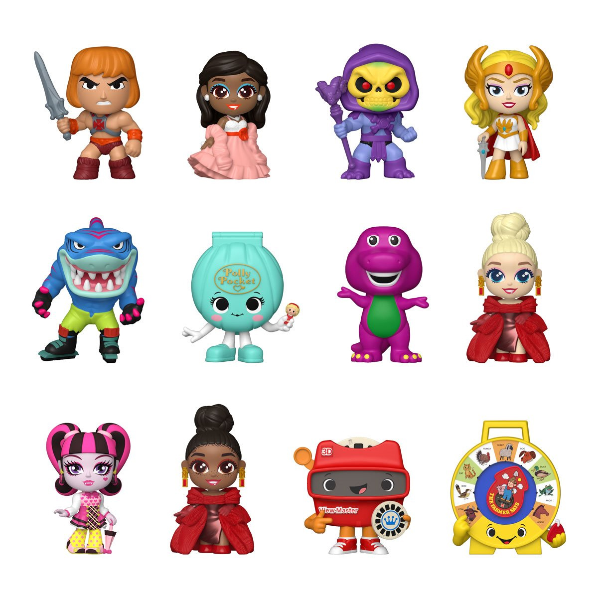 Mattel Mini-Figures 80 Years Mystery Minis with He-Man, Barbie, Polly Pocket and View-Master