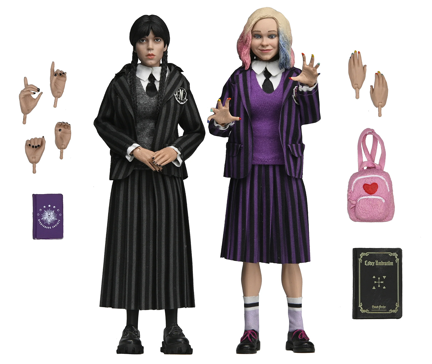 Action Figures Neca Clothed Wednesday Addams e Enid (Wandinha)