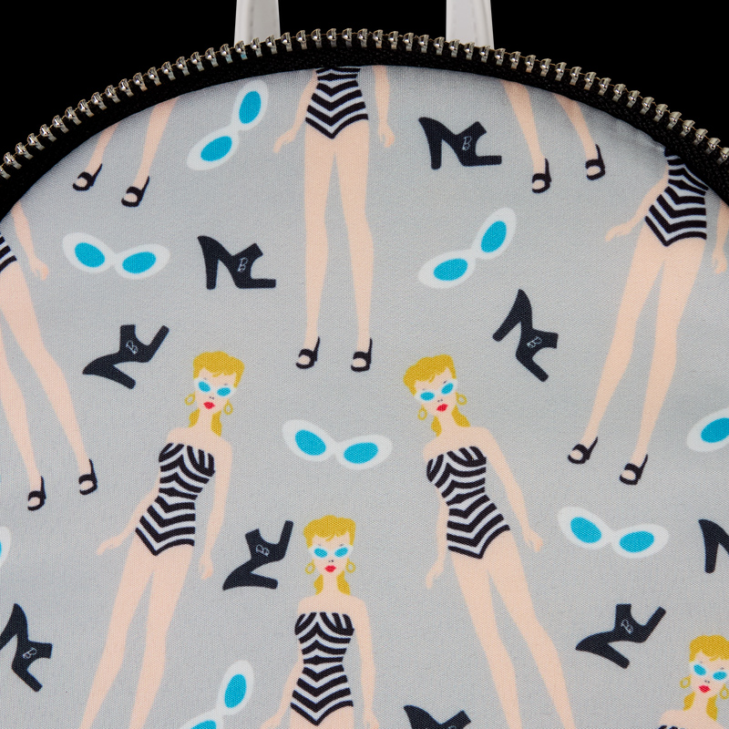 Classic Barbie Mini-Hochilla 1959 with black and white Chevron swimsuit