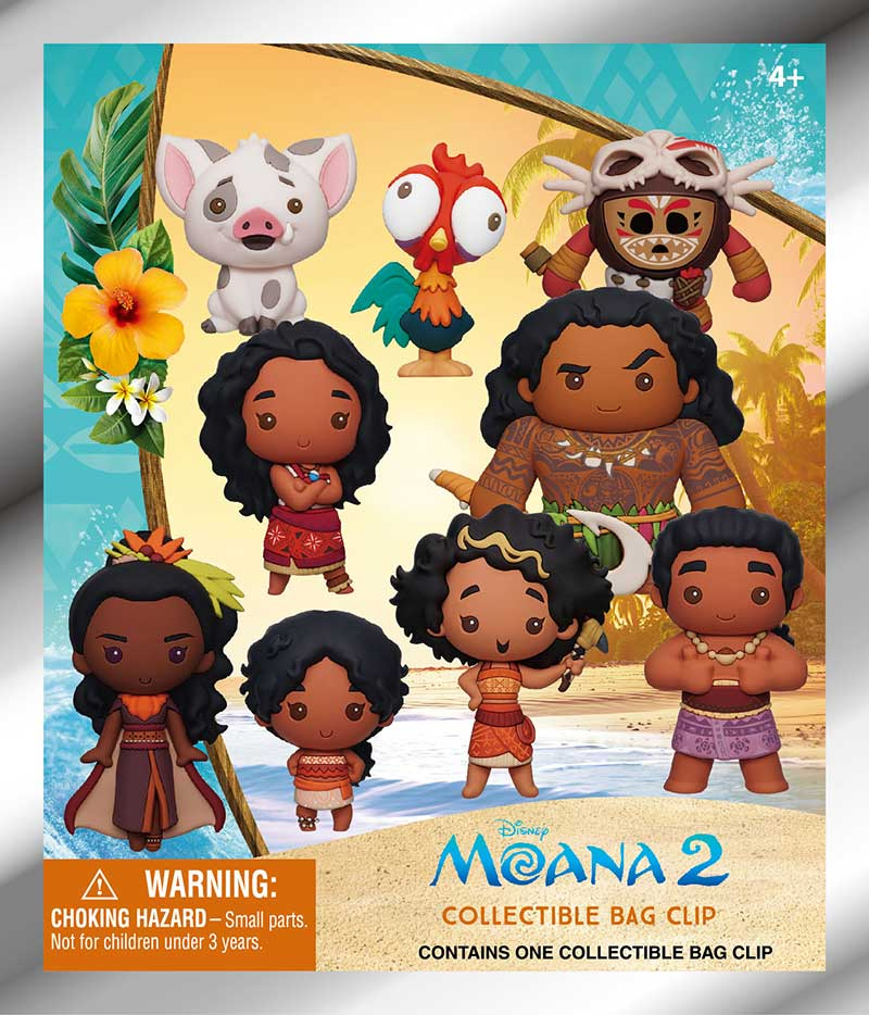 Moana keychain 2 Disney 3D Figure Bag clips