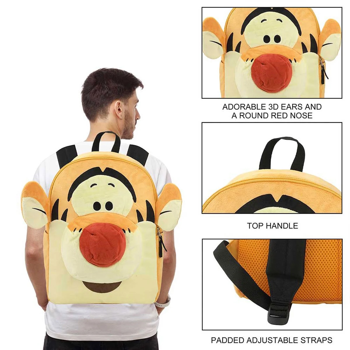 Laptop backpack Tigrão 3D, the bouncing friend of the pooh teddy bear