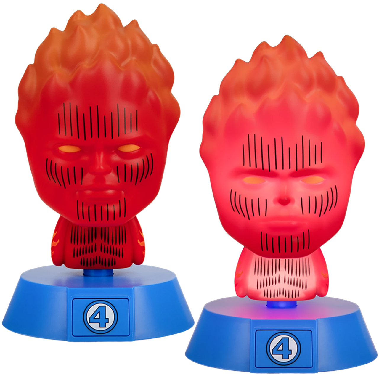 Fantastic Four Luminaires with Human Torch and Thing Icon Lights