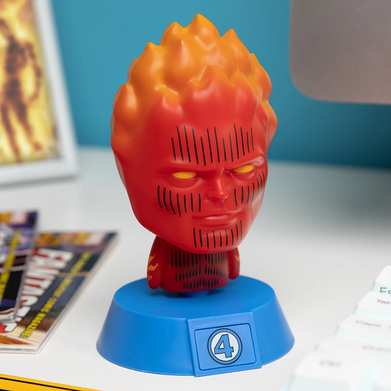 Fantastic Four Luminaires with Human Torch and Thing Icon Lights