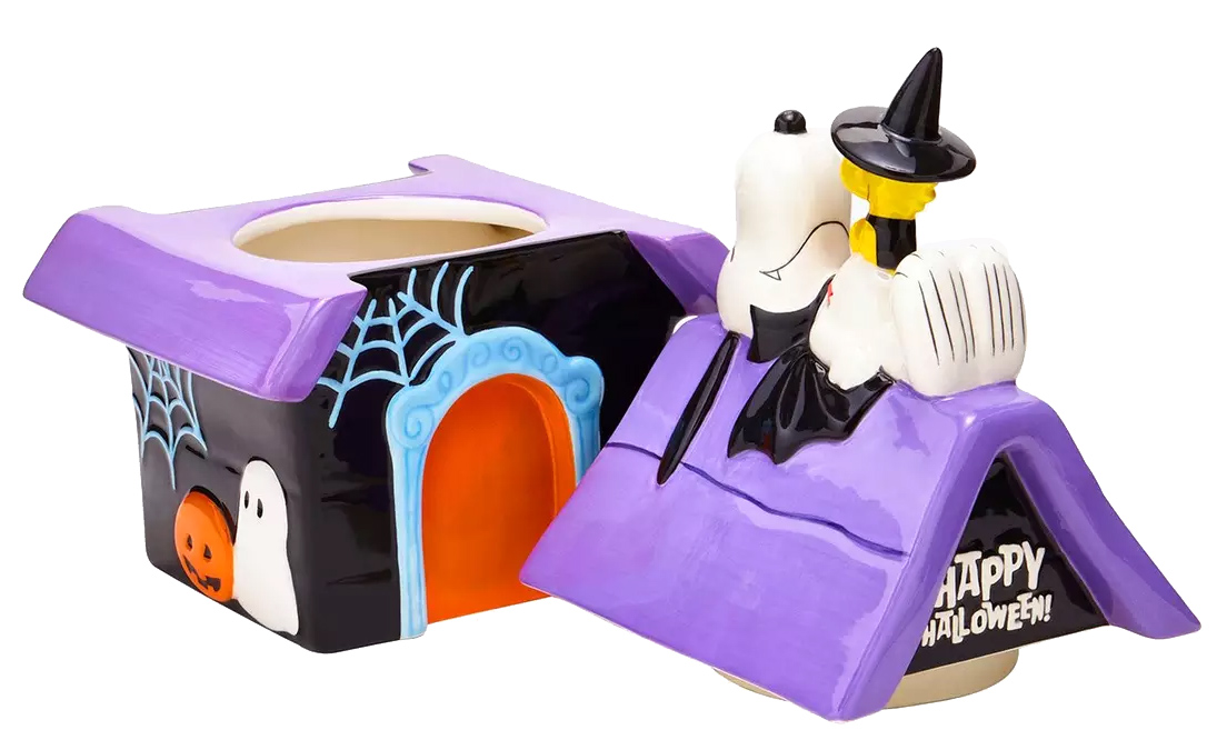 Pote de Cookies Snoopy & Woodstock “Halloween Doghouse”