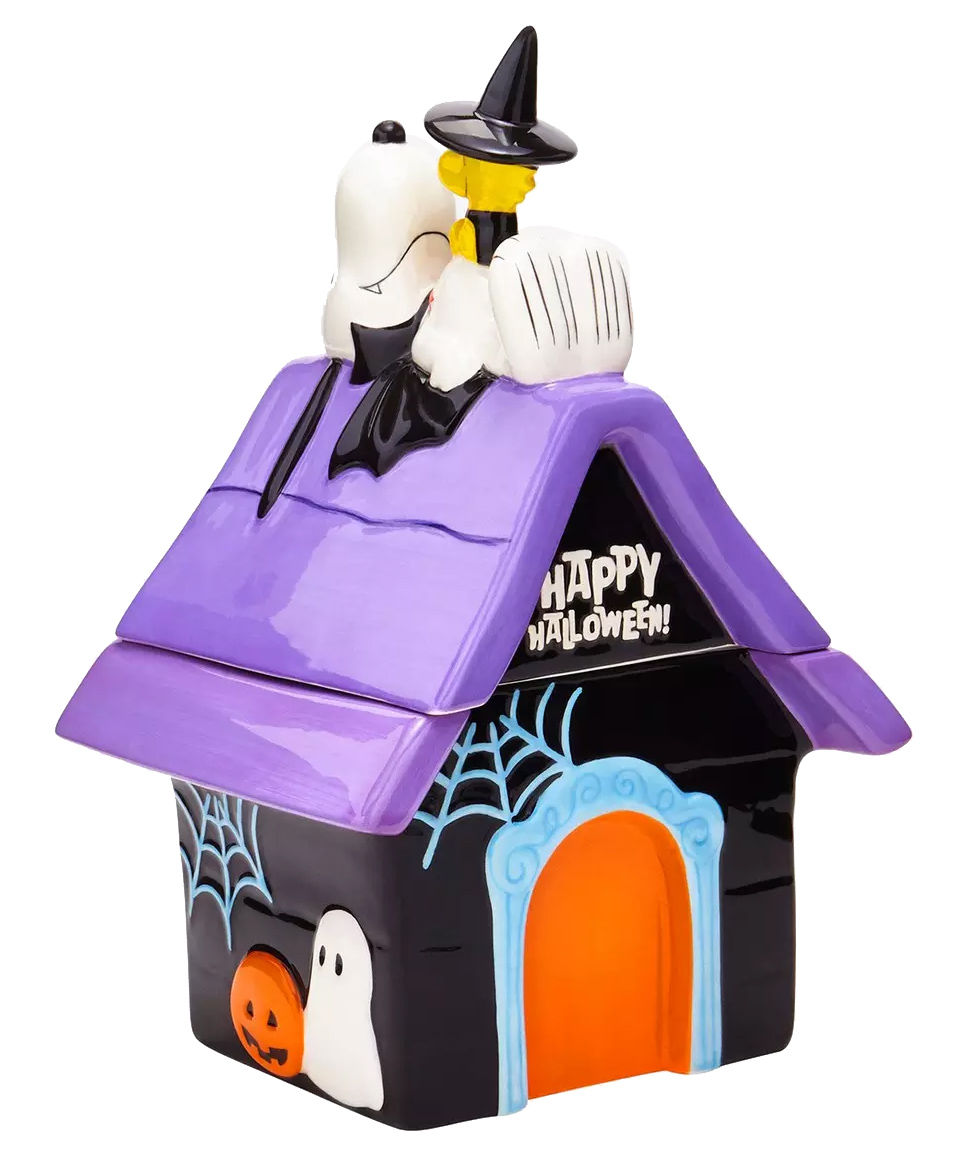 Pote de Cookies Snoopy & Woodstock “Halloween Doghouse”