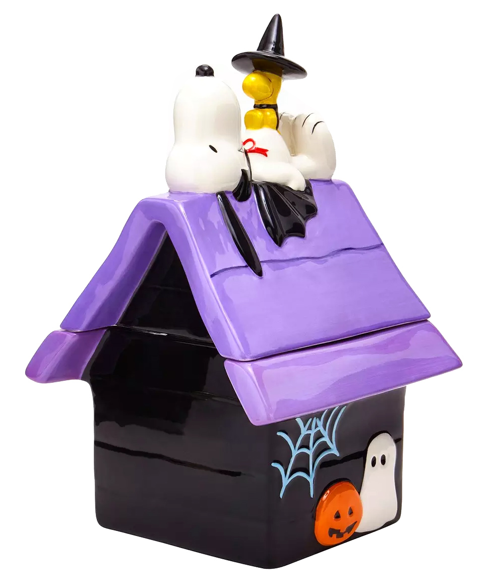 Pote de Cookies Snoopy & Woodstock “Halloween Doghouse”