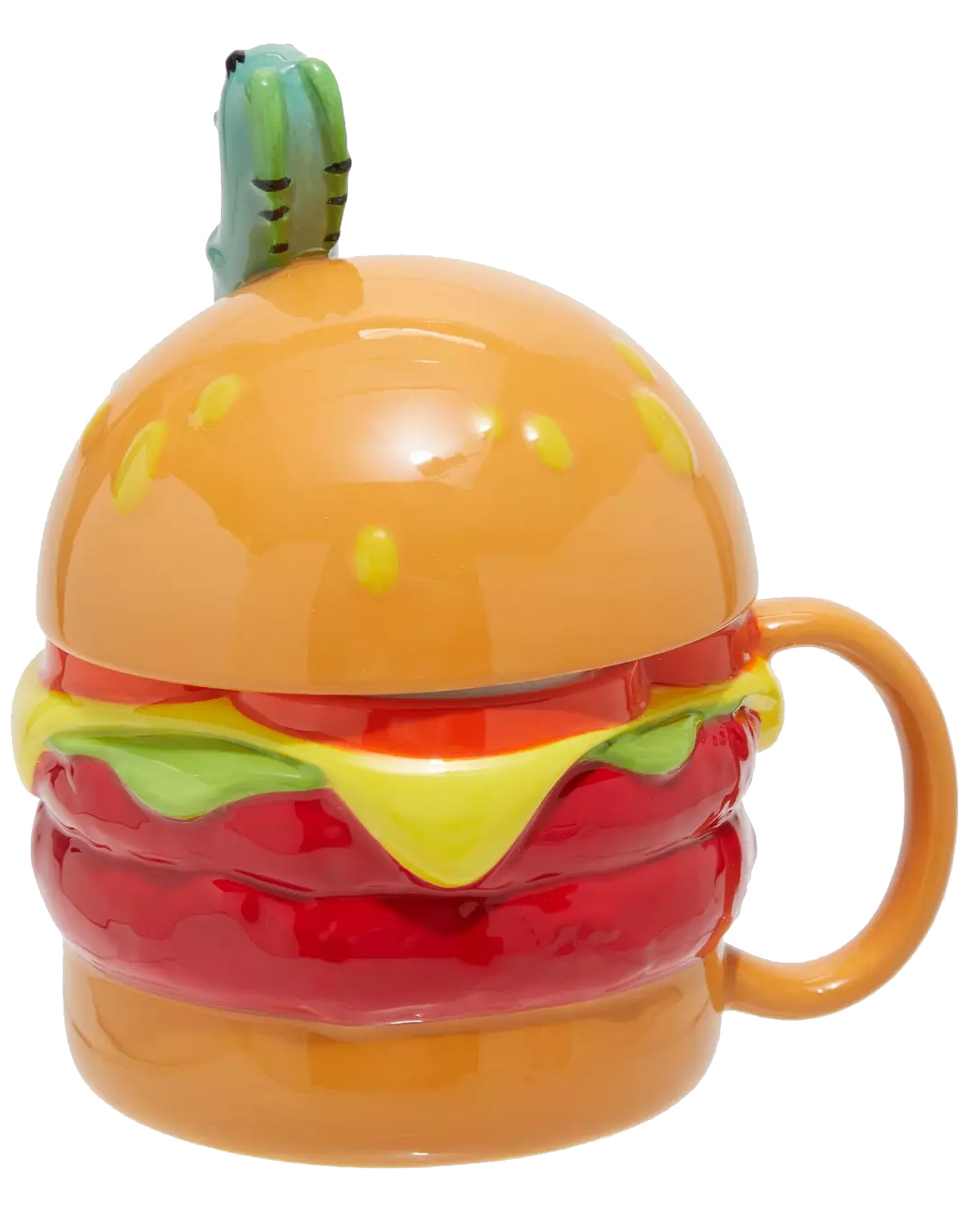 Siri Hamburger Mug (Krabby Patty) from Siriguejo Cascudo restaurant with Plankton