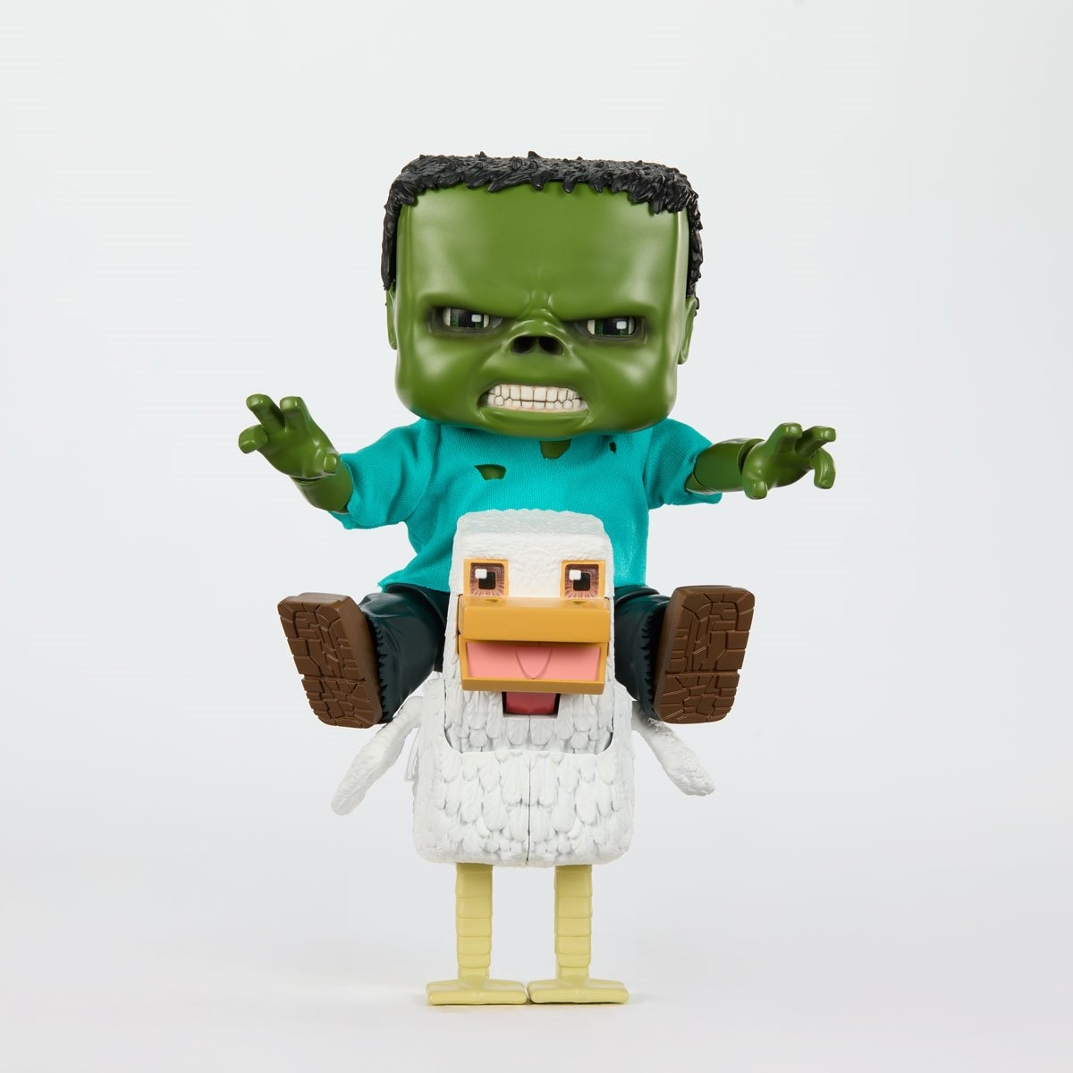 Action Figure “Chicken Jockey” from a Minecraft movie